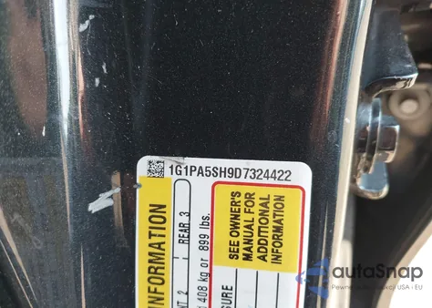 2013 Chevrolet Cruze Ls Auto из США, поврежденный, VIN 1G1PA5SH9D7324422